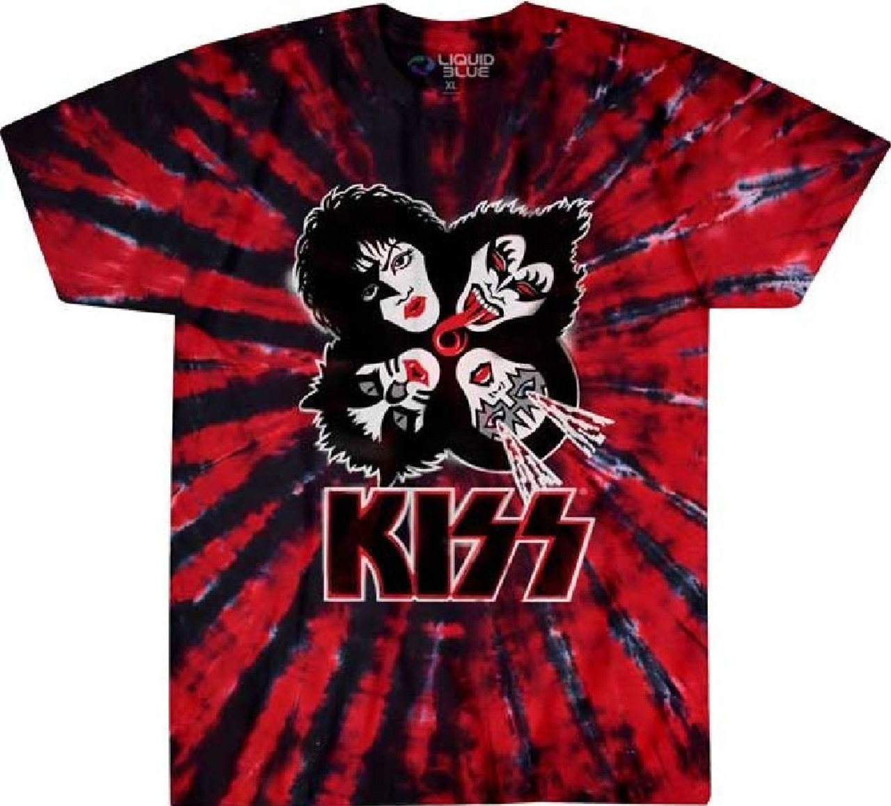 Kiss T-shirt - Rock and Roll Over | Men's Tie-Dye Shirt
