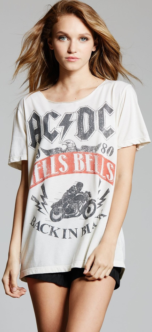Ac Dc Fashion T Shirt By Recycled Karma Back In Black Hells