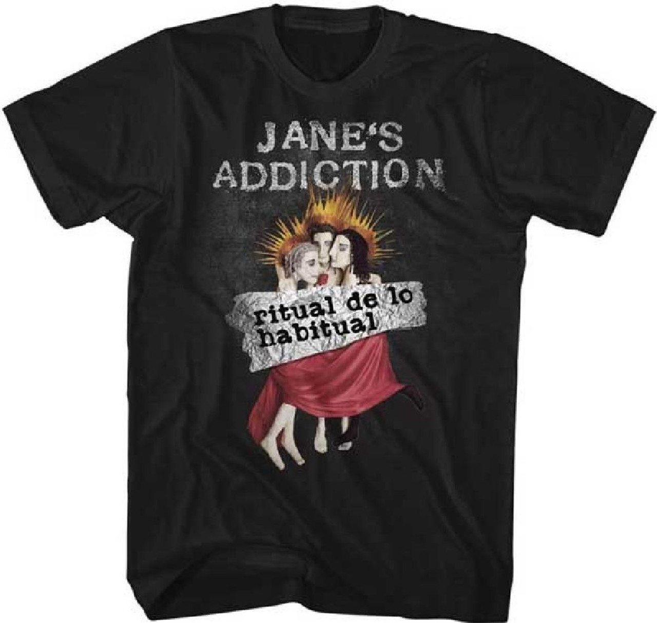 Janes Addiction Vintage Logo Album Cover Art Men's T Shirt Metal Rock Band Merch