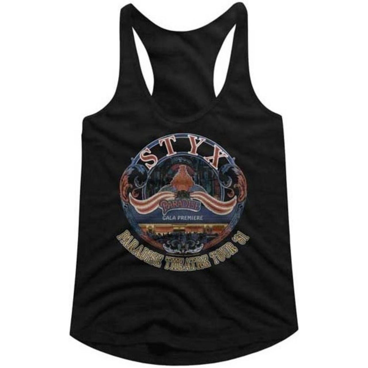 Styx Paradise Theatre Tour 1981 Women's Racerback Tank Top Concert T-shirt