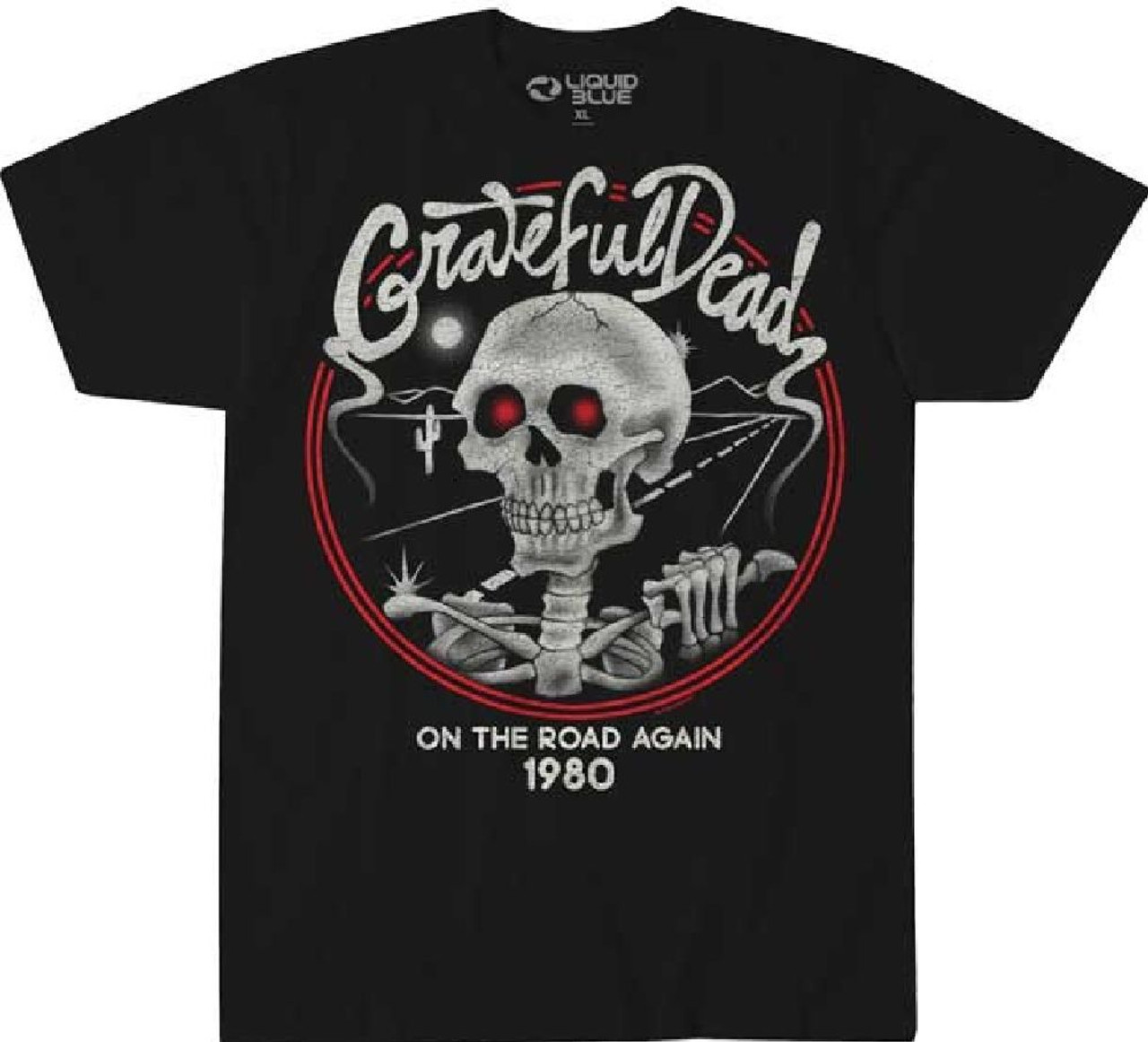 Grateful Dead Concert T-shirt - On the Road Again 1980 | Men's Black ...