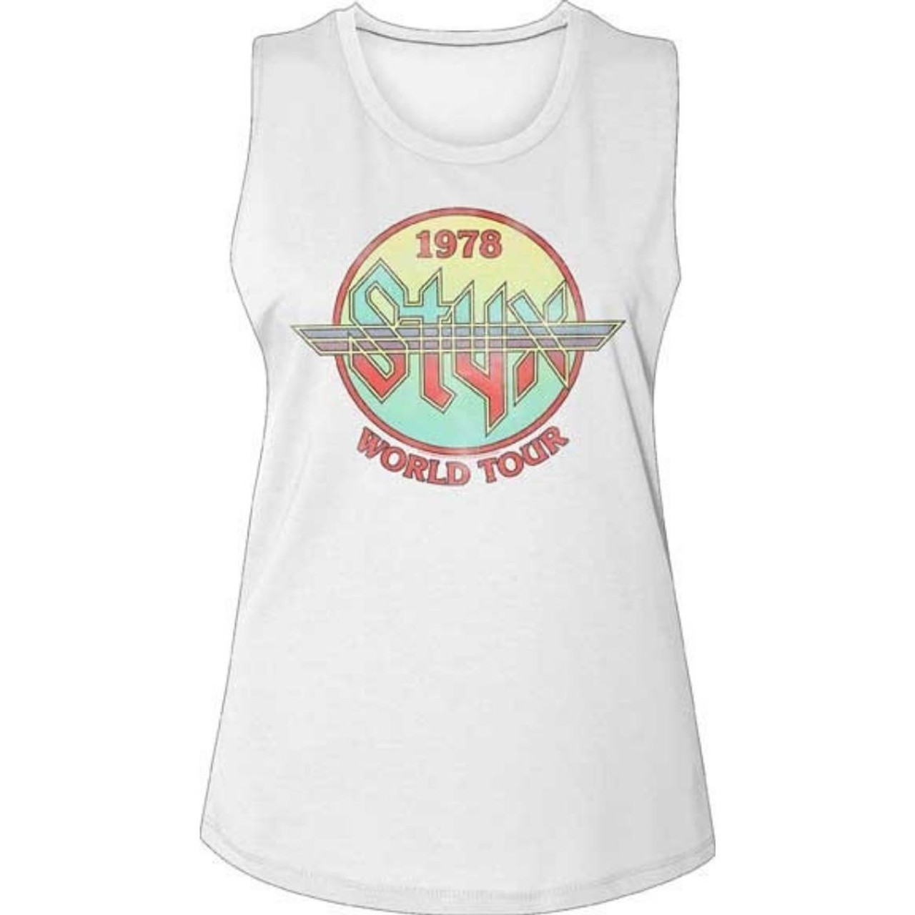 Kiss Women's Vintage Sleeveless Fashion T-Shirt - Detroit Rock City '76 | Gray Muscle Tank Top Shirt