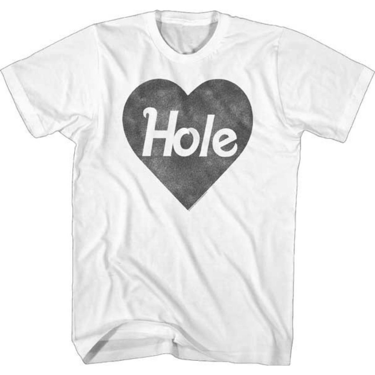 Hole Rock Band Vintage T-shirt - Hole Logo | Men's White Unisex Fashion  Shirt