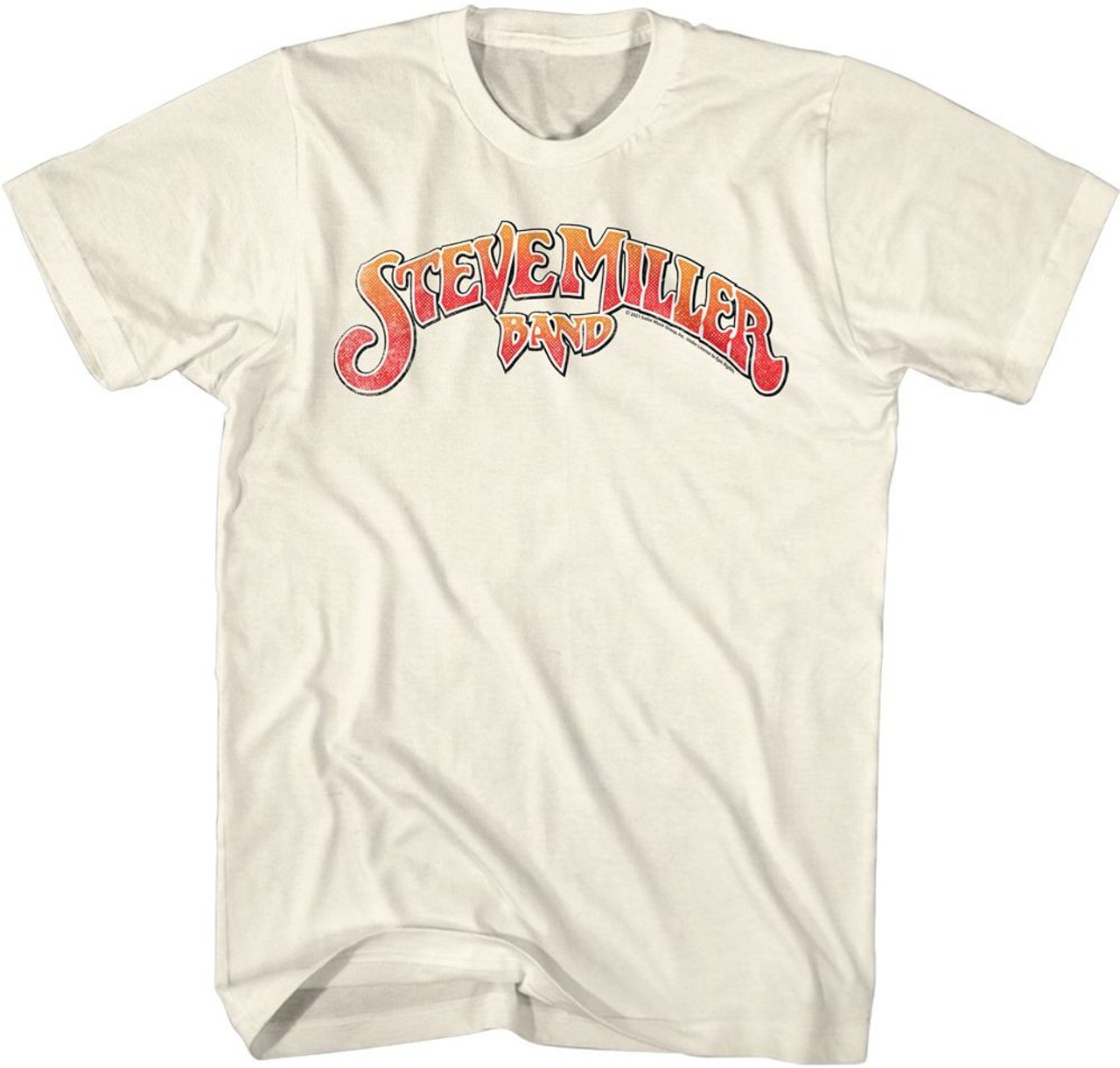 Steve Miller Band Vintage T-shirt - Logo | Men's Unisex Beige Shirt Rocker