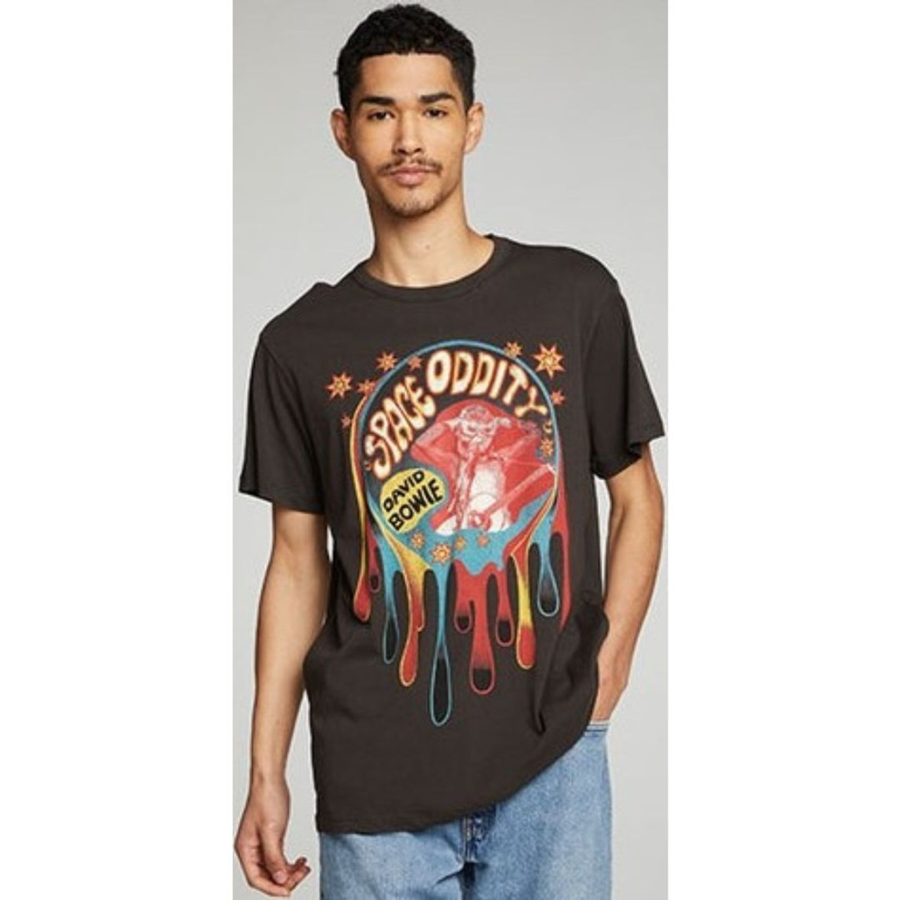 David Bowie Space Oddity Men's Black Fashion T-shirt by Chaser