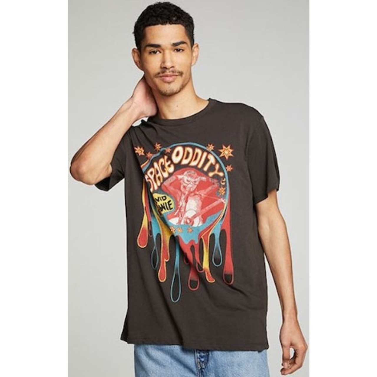 David Bowie Space Oddity Men's Black Fashion T-shirt by Chaser