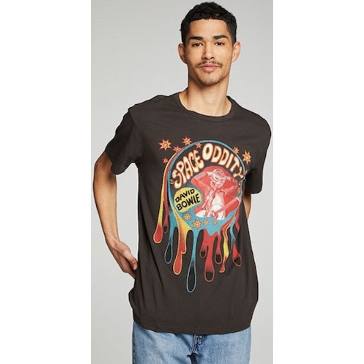 David Bowie Space Oddity Men's Black Fashion T-shirt by Chaser