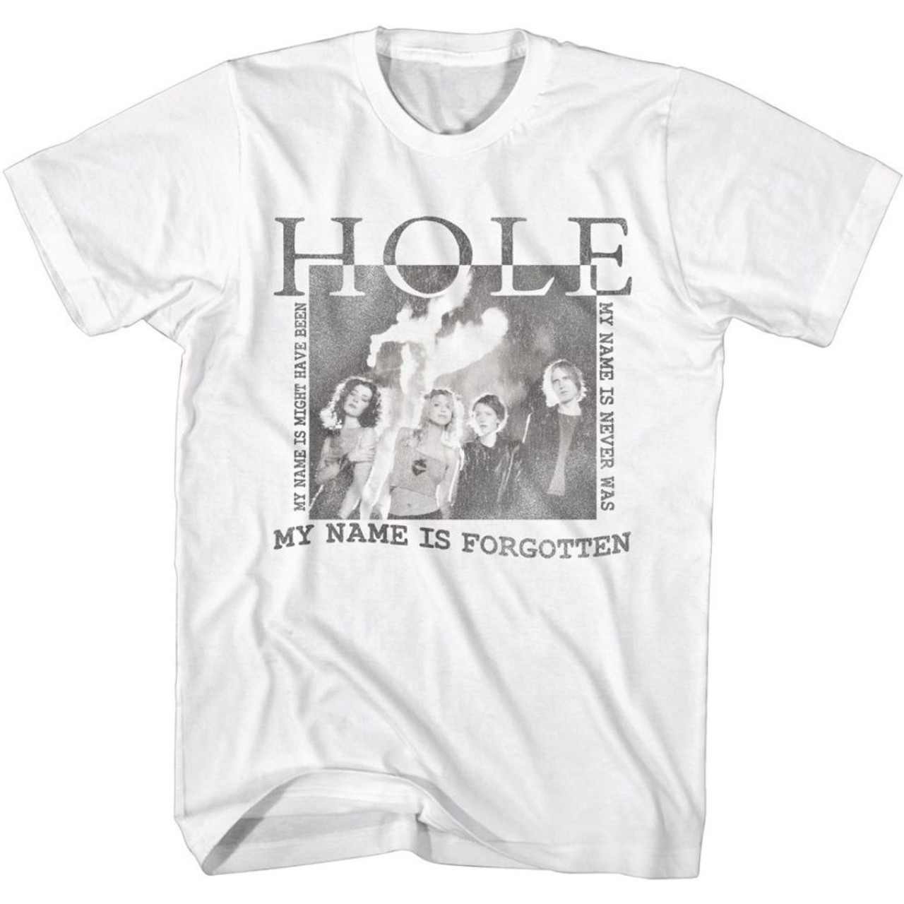 Hole Celebrity Skin Album Cover Photograph and Song Lyrics Men's Unisex  White Fashion T-shirt
