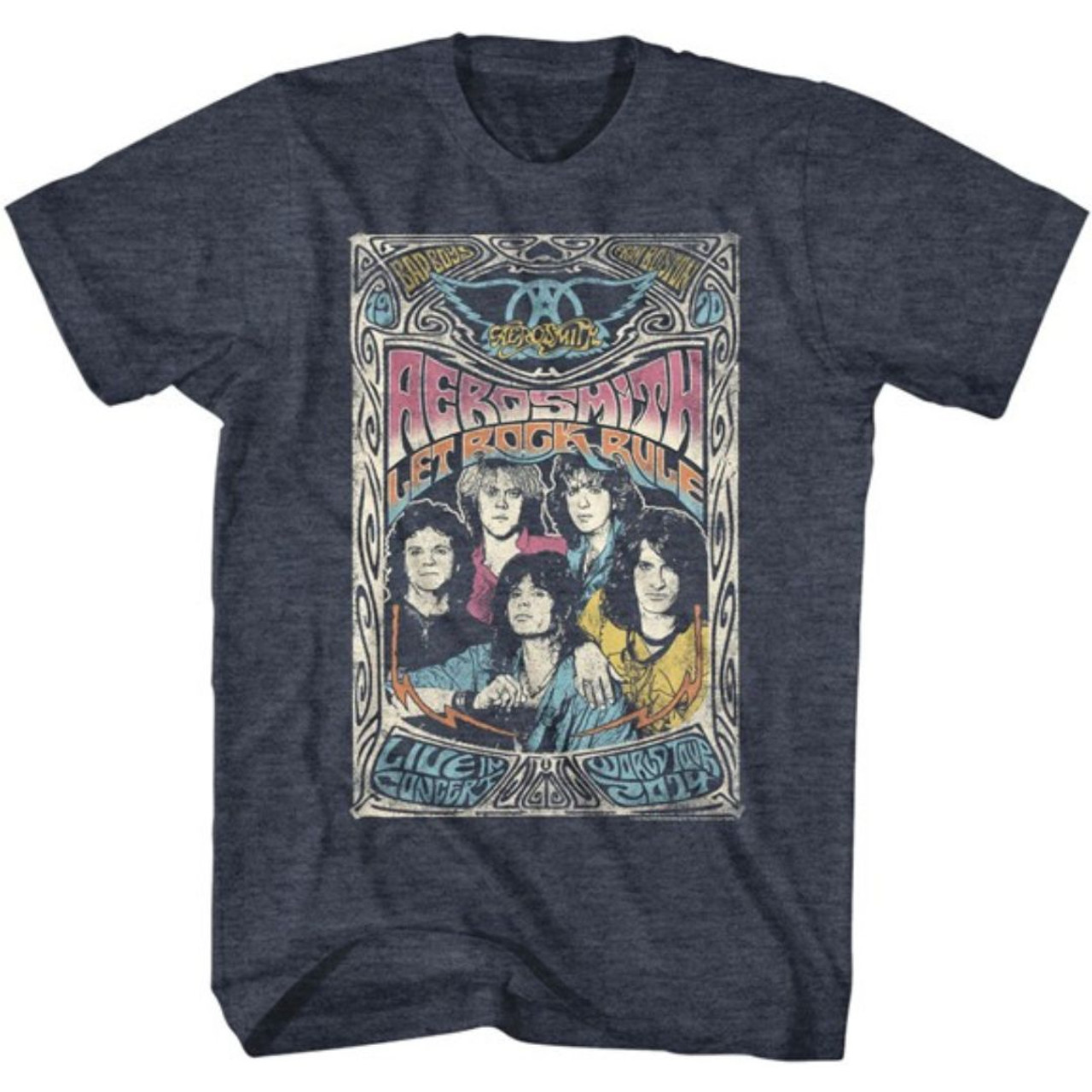 Aerosmith Let Rock Rule World Tour 2014 Men's Unisex Concert T-shirt