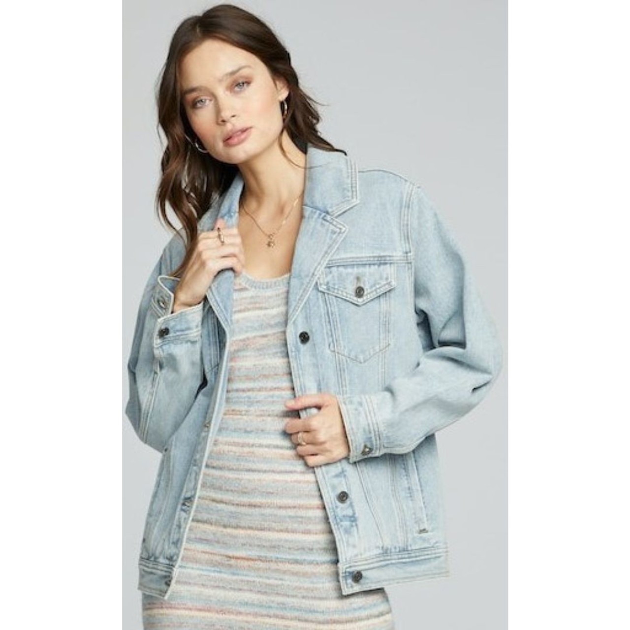 Women Black Washed Denim Belted Jacket