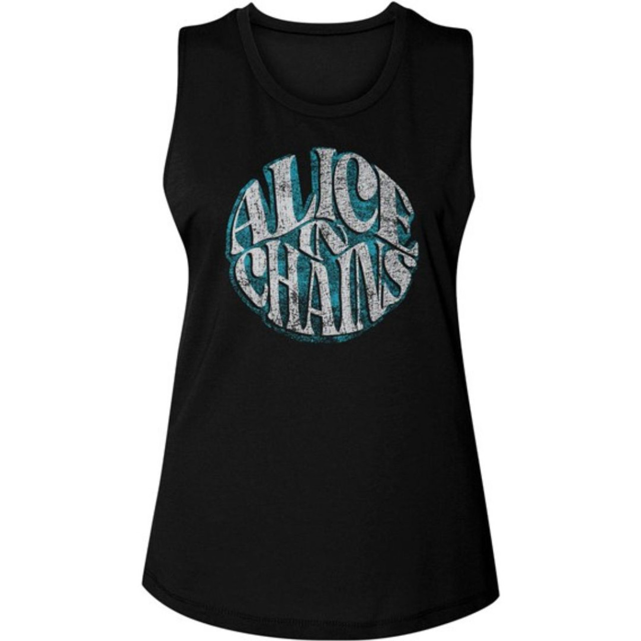 Alice in Chains Logo Women's Vintage Sleeveless Muscle Tank Top T-shirt