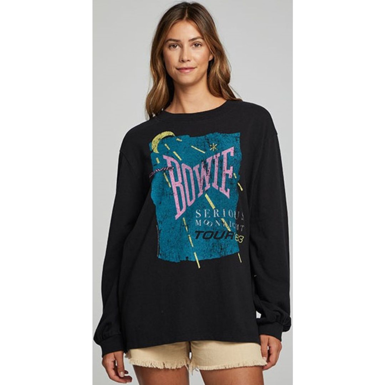 Forsøg Personligt Gurgle David Bowie Serious Moonlight Tour Women's Long Sleeve Tee