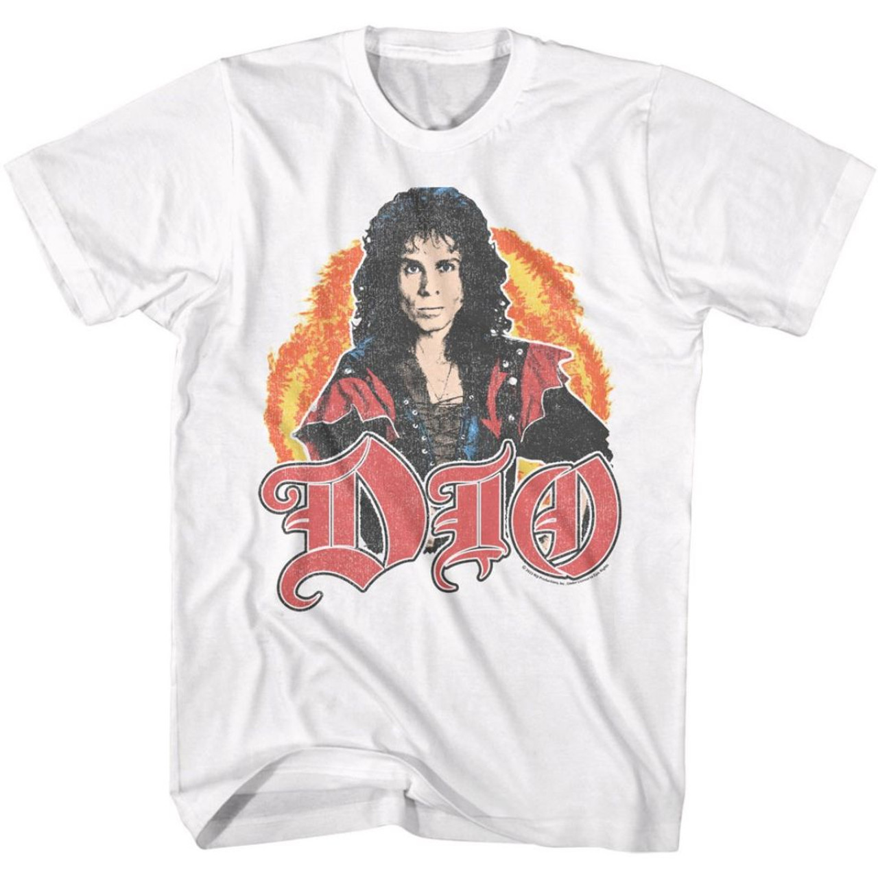 Recept Betaling tab Dio Band Logo with Ronnie James Dio Image Men's T-shirt