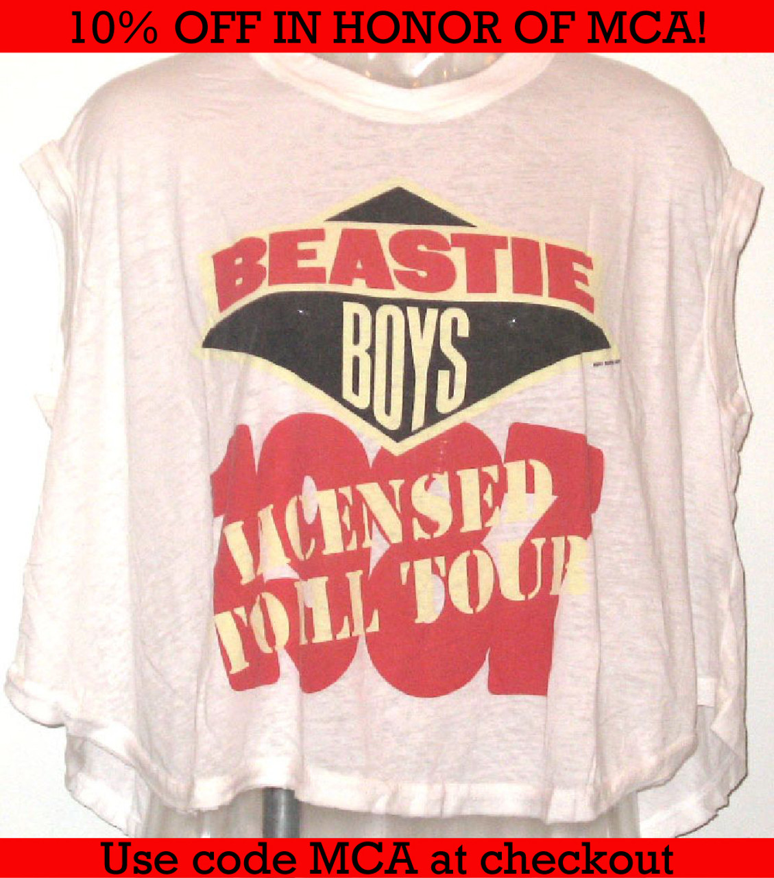 Beastie Boys T Shirt License To Ill Concert Tour 1987 Women S Cropped Sleeveless Vintage Shirt By Chaser Rocker Rags
