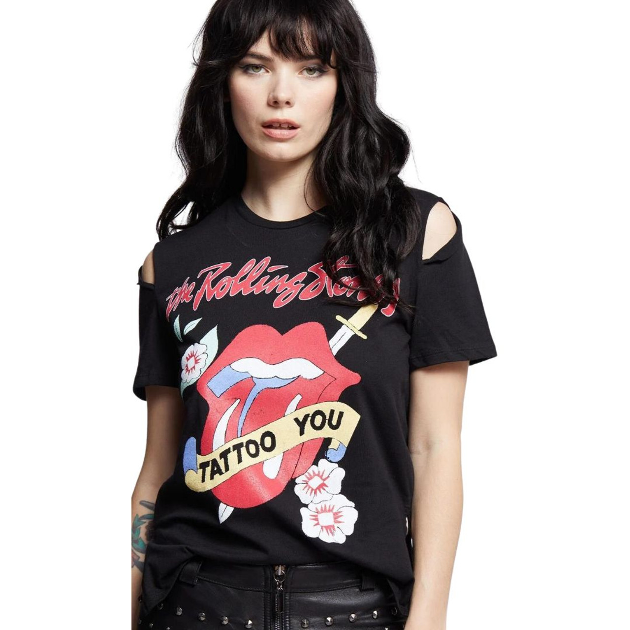 The Rolling Stones Tatoo You Women's Slit Sleeve T-shirt