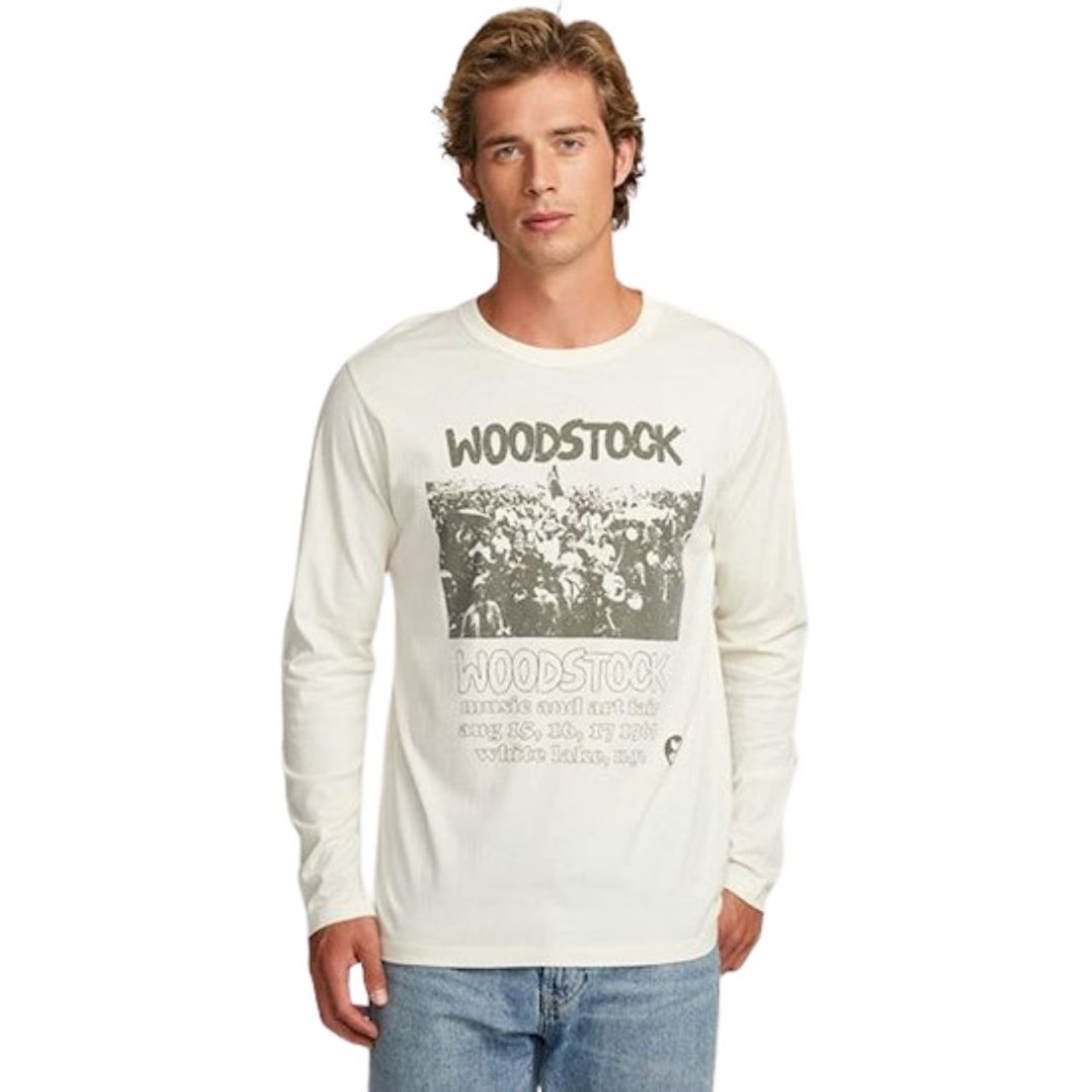 Woodstock Music Festival Poster Men s Long Sleeve T shirt