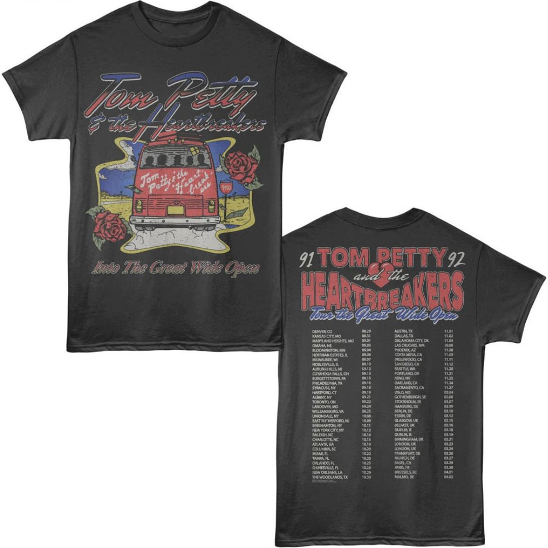 T-shirt Tom Petty & The Heartbreakers Way Out West Tour 2001 - Taille S à 5XL - Neuf Avec Étiquettes - Made In USA