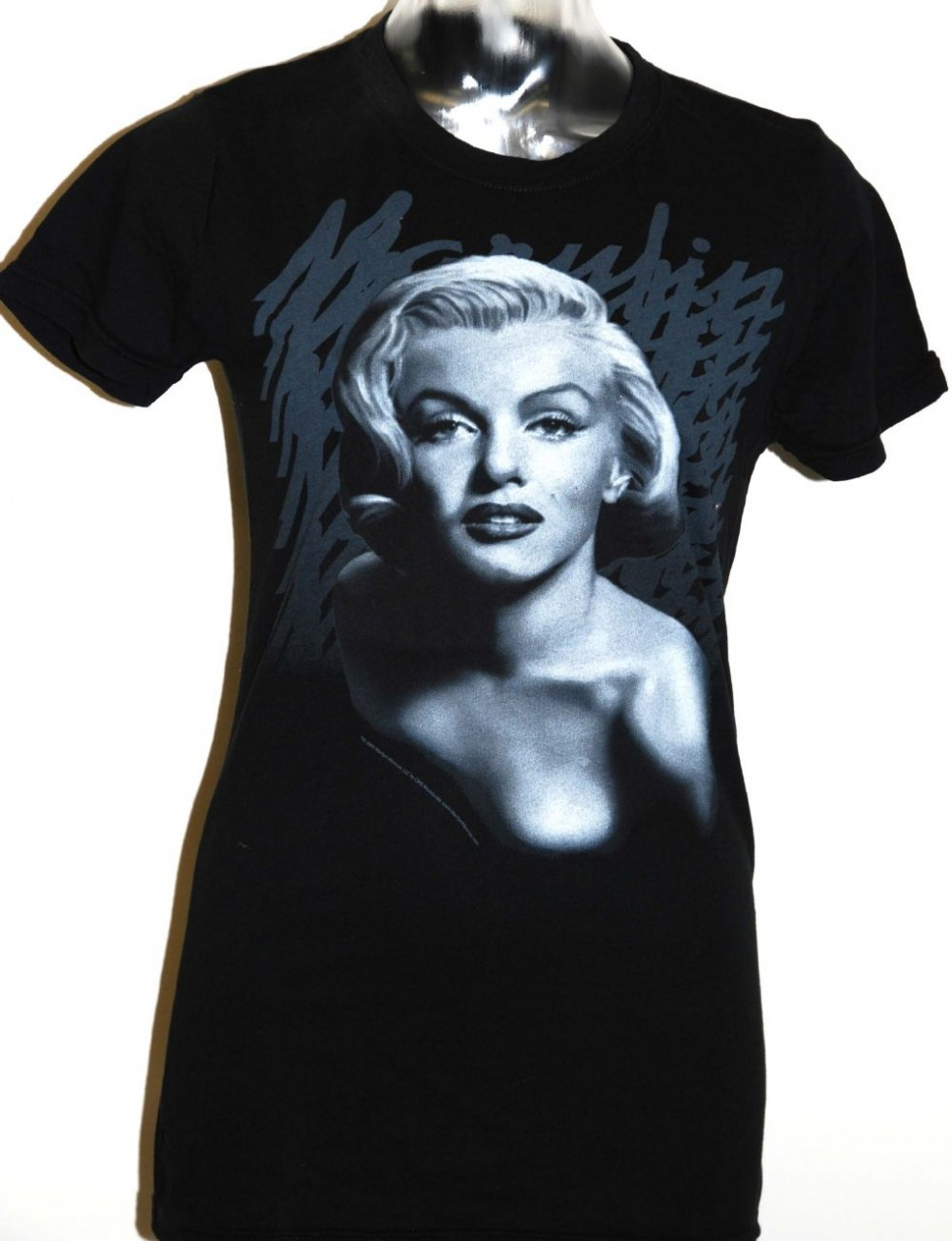 Marilyn Monroe T Shirt Womens Black Vintage Shirt Rocker Rags 0650