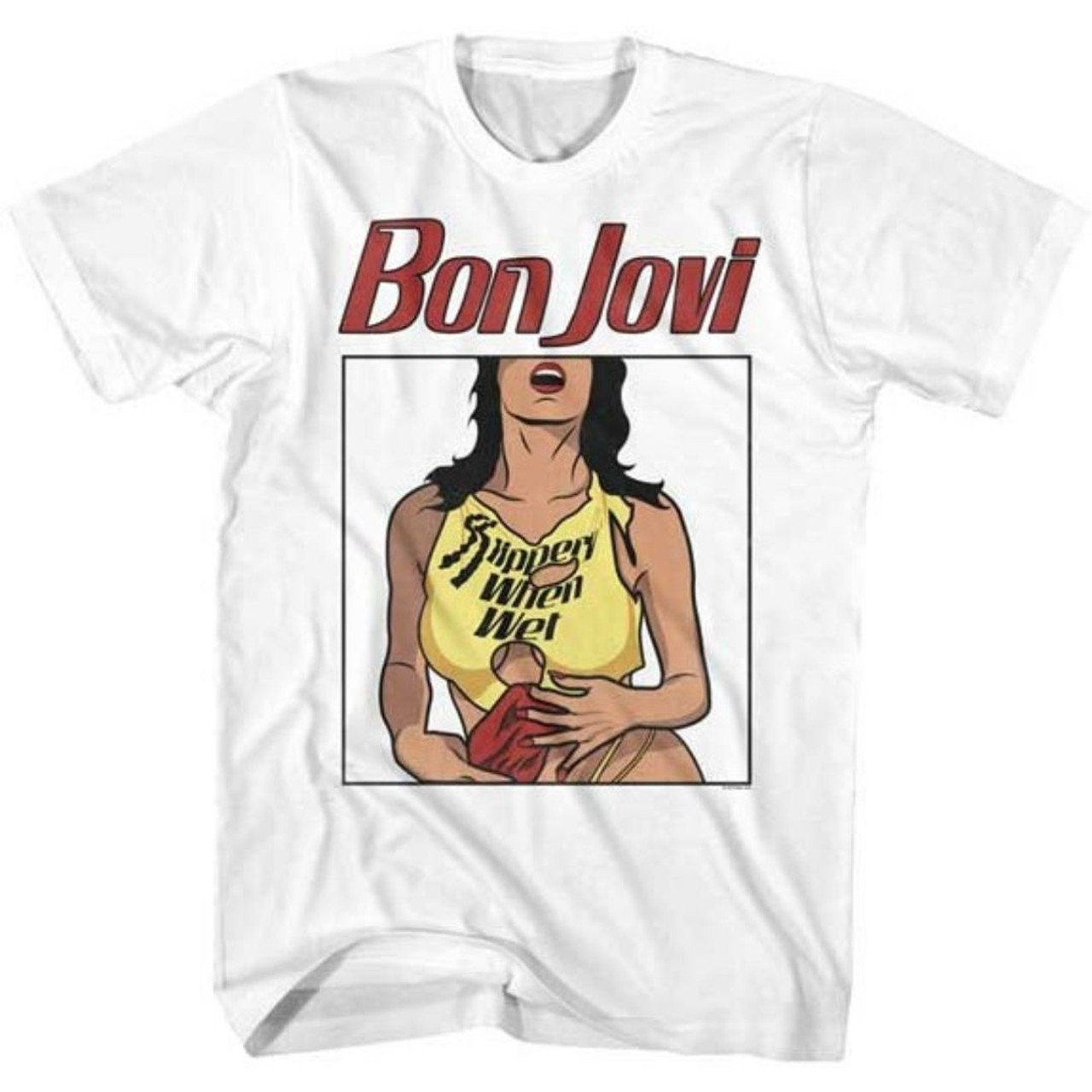 bon jovi t shirts slippery when wet