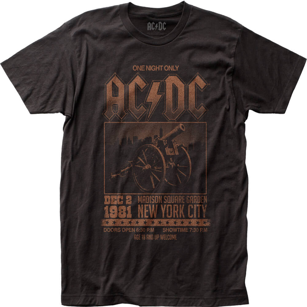 AC/DC Madison Square Garden December 1981 Concert T-shirt | Rocker Rags