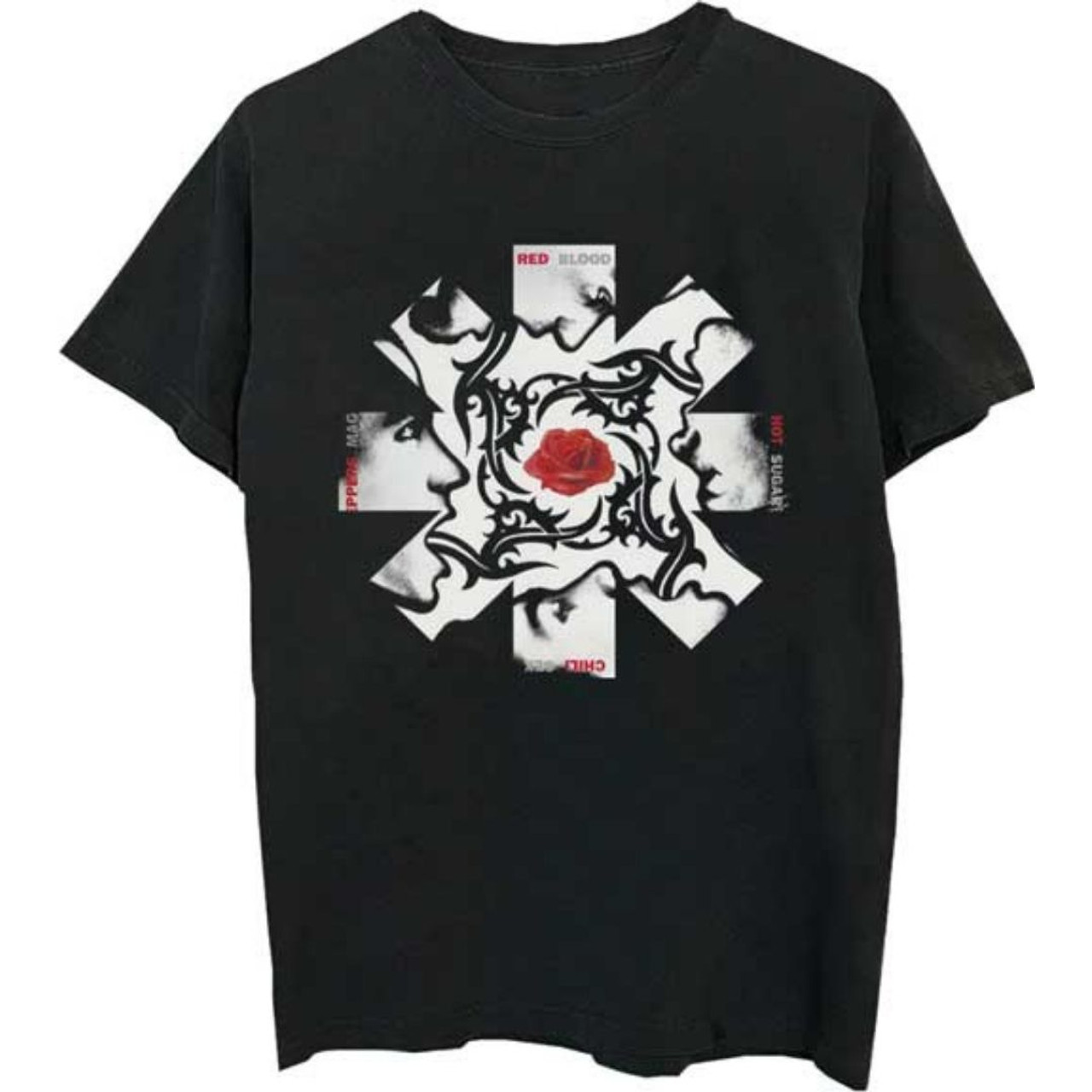 Red Hot Chili Peppers Fashion T-shirt - Asterisk Logo w/ Blood Sugar Sex  Magik Album Art | Men's Unisex Black Shirt