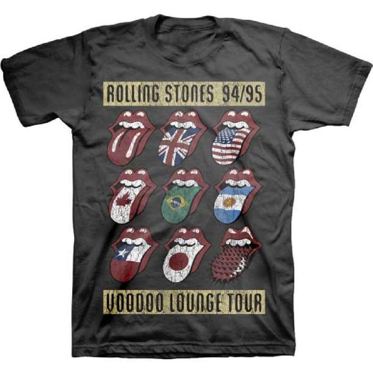 Rolling Stones Vintage Concert T-shirt - Voodoo Lounge 1994-1995 Tour |  Men's Unisex Gray Fashion Shirt