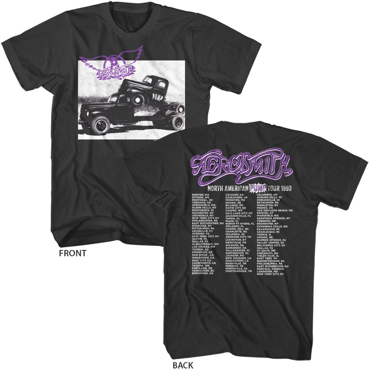 Aerosmith Men's Vintage Concert Tshirt Pump North American Tour 1990