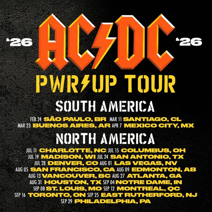 AC/DC SET TO POWER UP NORTH & SOUTH AMERICA IN 2026
