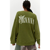 Nirvana In Utero Album Cover Artwork Women's Green Vintage Fashion Sweatshirt by Daydreamer LA - back