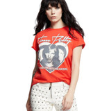 Tom Petty and the Heartbreakers American Girl Women's Red Vintage Fashion T-shirt by Recycled Karma - side