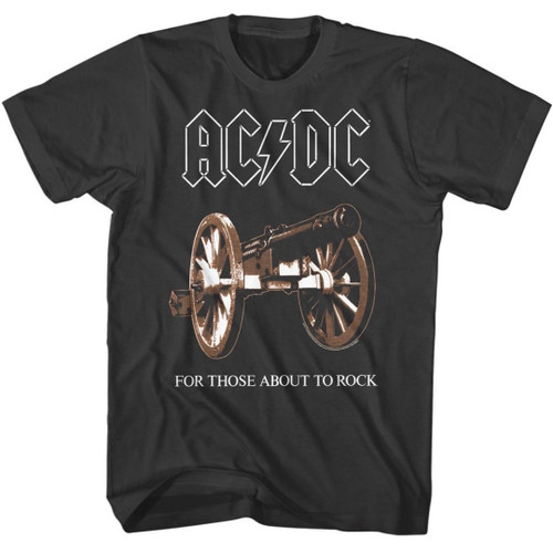 AC/DC For Those About to Rock We Salute You Album Cover Artwork Men's Black T-shirt