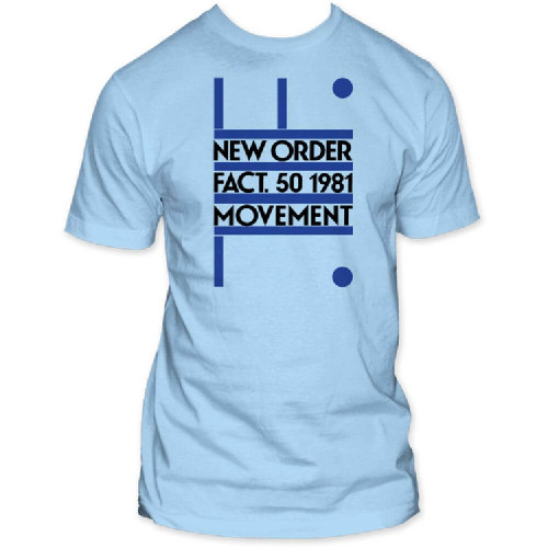 New Order Movement Debut Album Cover Artwork Men's Unisex Light Blue Fashion T-shirt