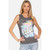 The Go-Go's Vacation Tour Women's Gray Vintage Sleeveless Muscle Tank Top Fashion Concert T-shirt by Lauren Moshi - front 1 The Go-Go's Vacation Tour Women's Gray Vintage Sleeveless Muscle Tank Top Fashion Concert T-shirt by Lauren Moshi - front 1