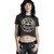 Sun Records Logo Women's Black Crop Top Fashion T-shirt by Recycled Karma - front Sun Records Logo Women's Black Crop Top Fashion T-shirt by Recycled Karma - front