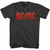AC/DC Red Logo Men's Unisex Charcoal Gray T-shirt AC/DC Red Logo Men's Unisex Charcoal Gray T-shirt
