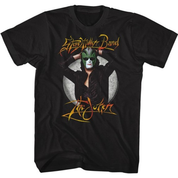 Steve Miller Band The Joker Album Cover Artwork Men's Unisex Black Vintage Fashion T-shirt