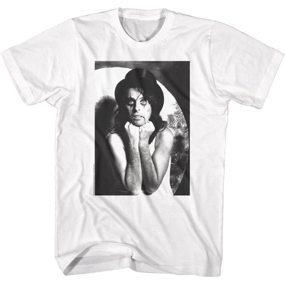 Alice Cooper Classic Photograph Men's Unisex White Fashion T-shirt