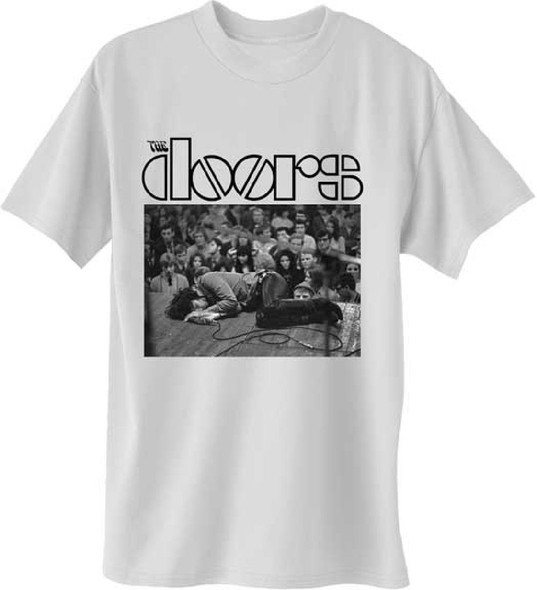 The Doors Jim Morrison Collapsed on Stage Men's Unisex White Fashion T-shirt