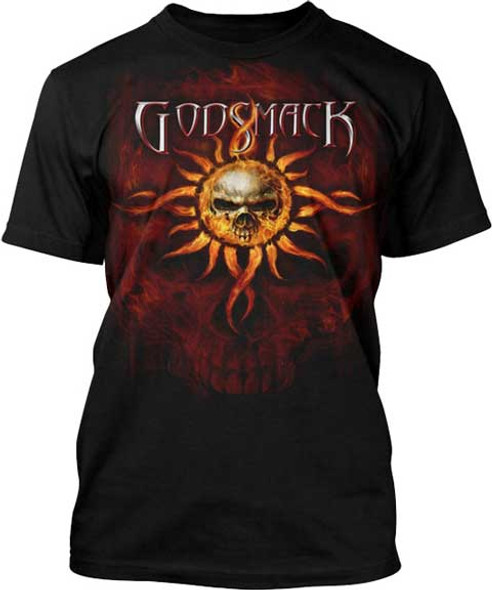 Godsmack Burning Skull Logo Men's Black T-shirt