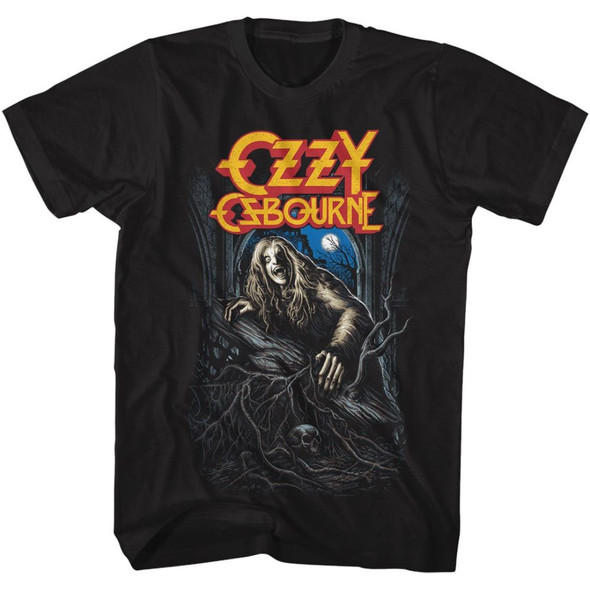 Ozzy Osbourne Bark at the Moon Album Cover Artwork Men's Unisex Black Fashion T-shirt