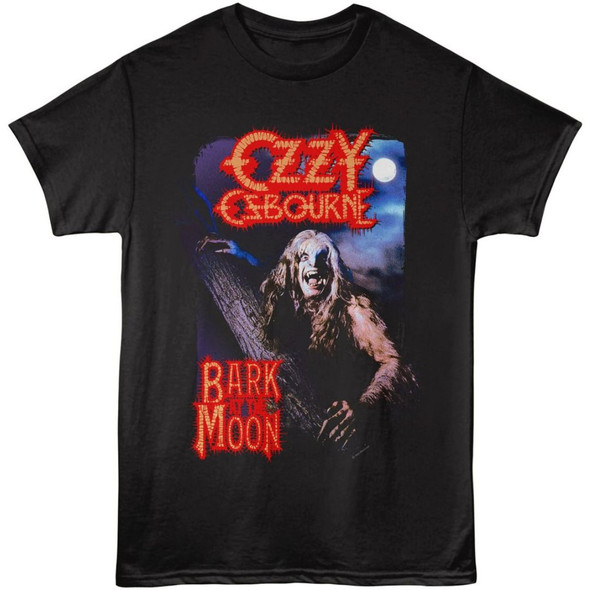 Ozzy Osbourne Bark at the Moon Album Cover Artwork Men's Unisex Black Fashion T-shirt