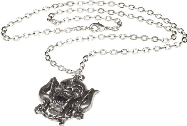 Motorhead Snaggletooth War Pig Logo Pewter Necklace by Alchemy of England