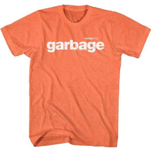 Garbage Alternative Rock Band Version 2.0 Album Cover Artwork Men's Unisex Orange Vintage Fashion T-shirt