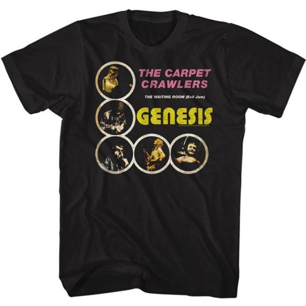 Genesis The Carpet Crawlers Song Single Album Cover Artwork Men's Unisex Black Vintage Fashion T-shirt 