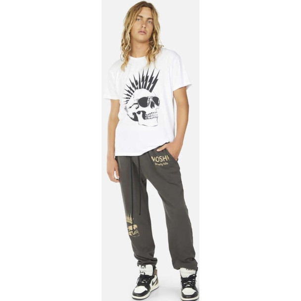 Lauren Moshi Lightning Skull Men's Sadler Premium Fashion T-shirt - front 2