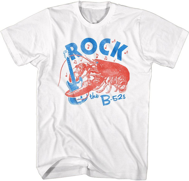 The B-52's Rock Lobster Song Title Men's Unisex White Vintage Fashion T-shirt