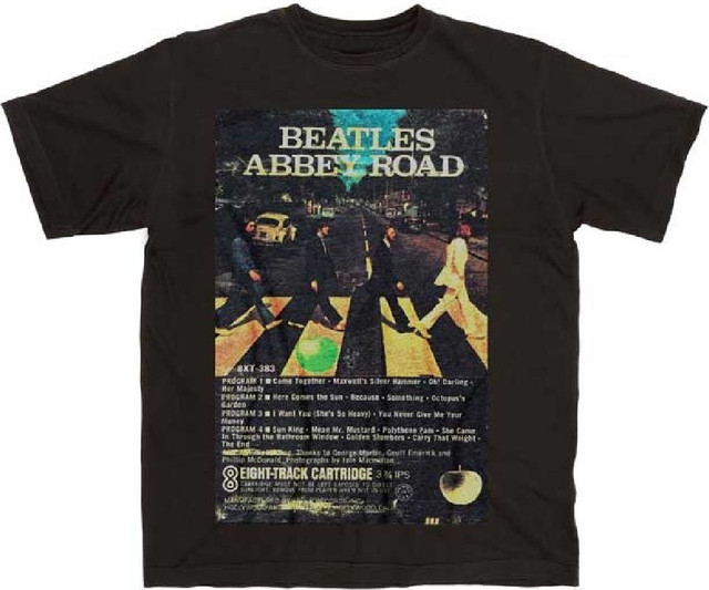 The Beatles Vintage T-shirt - Abbey Road 8-Track Album Cover | Men's ...