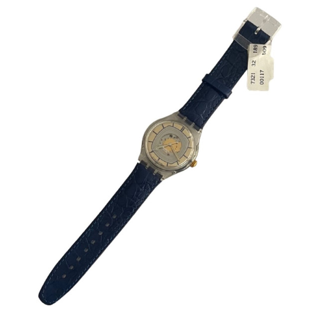 Swatch SAK117 Hidden View Vintage Unisex Automatic Movement Fashion Watch - front Swatch SAK117 Hidden View Vintage Unisex Automatic Movement Fashion Watch - front