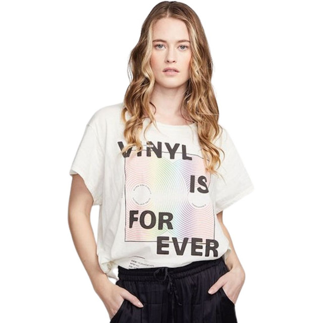 Vinyl is Forever Women's White Fashion T-shirt by Chaser Brand - front