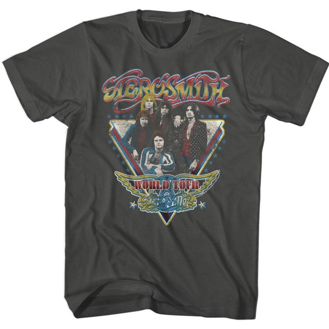 Aerosmith World Tour Men's Unisex Vintage Concert T-shirt